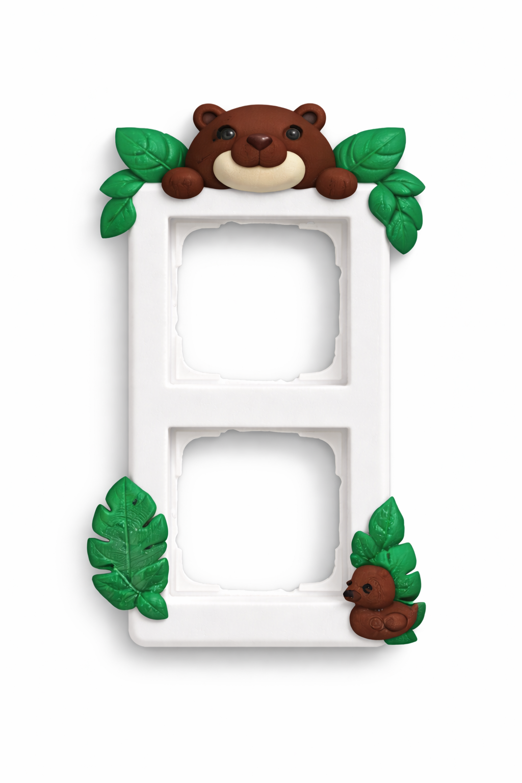 Capybara Steckdosenrahmen für Gira System 55 – Kinderzimmer Steckdosenblende mit 3D Capybara